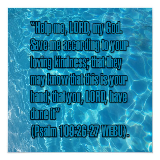 Psalm 109:26-27 WEBU Poster (Vorderseite)