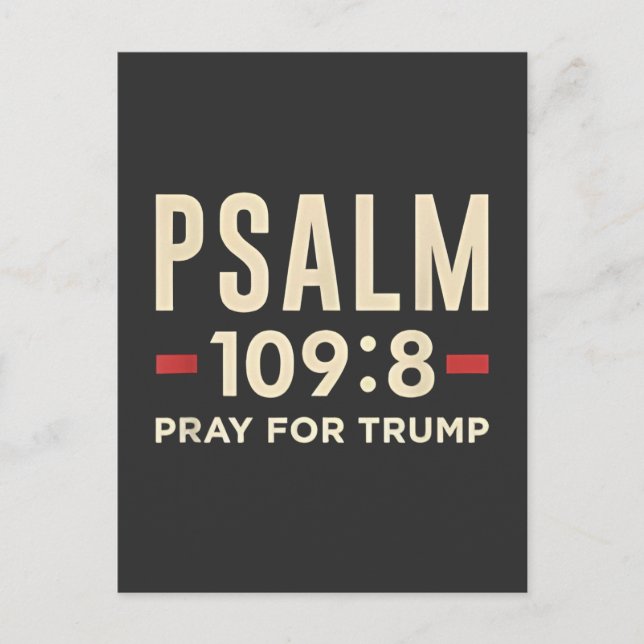 Psalm 109:8 Gebet für Trump Religionseröffnung Postkarte (Vorderseite)