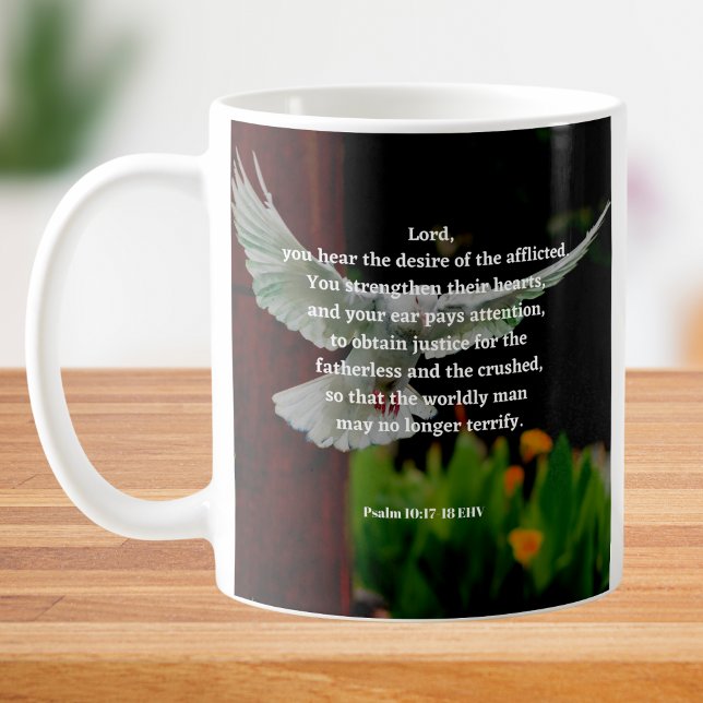 Psalm 10 Bibelverse Christlich Kaffeetasse (Von Creator hochgeladen)