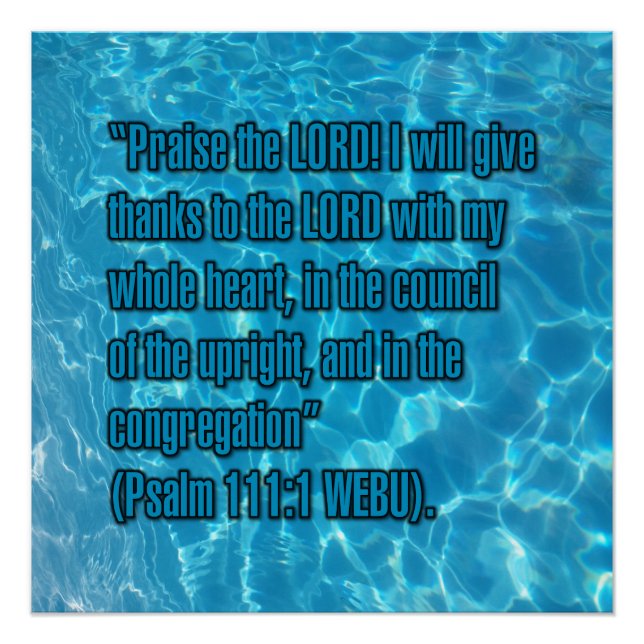 Psalm 111:1 WEBU Poster (Vorderseite)