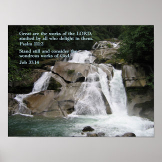 Psalm 111:2 Wasserfall Poster
