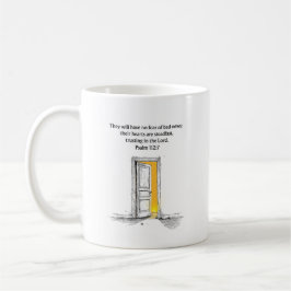 Psalm 112:7 Bibelvers christlicher Geschenkbecher Kaffeetasse