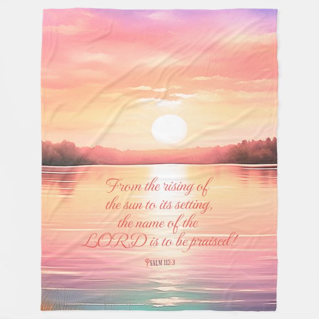 Psalm 113:3 fleecedecke (Vorderseite)