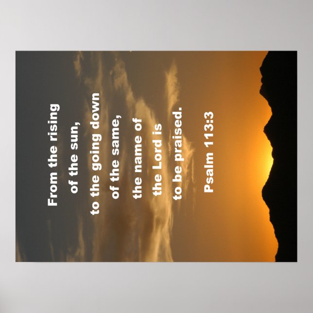 Psalm 113:3 poster (Vorne)