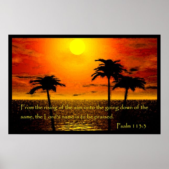 Psalm 113:3 Poster (Vorne)