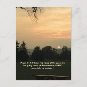 Psalm 113:3 Sonnenschutzkarte Postkarte