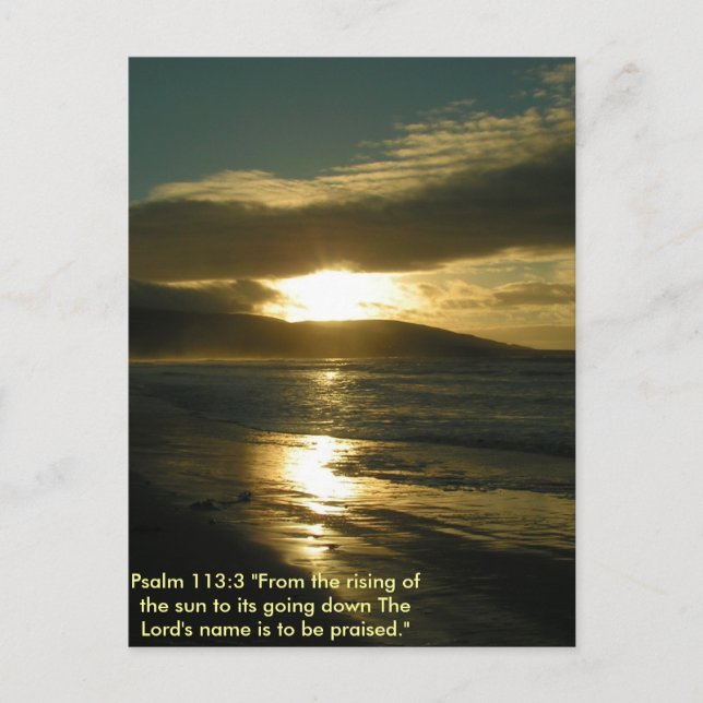 Psalm-113:3sonnenuntergang-Bibeltext Postkarte (Vorderseite)