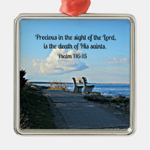 Psalm 116:15 silbernes ornament