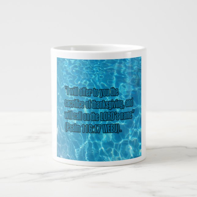 Psalm 116:17 WEBU Mug Jumbo-Tasse (Vorderseite)