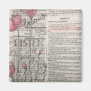 Psalm 116:2 - Er beugt sich dem Hören vor Magnet