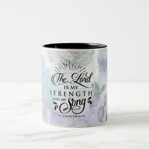 Psalm 118:14 Der Herr ist meine Stärke und mein So Zweifarbige Tasse