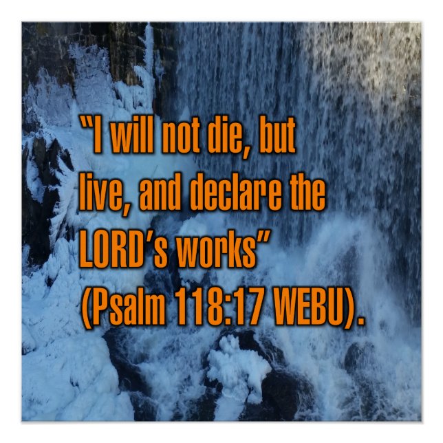 Psalm 118:17 WEBU Poster (Vorderseite)