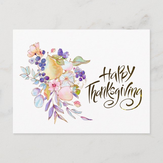 Psalm 118:1 Give Thanks to the LORD Thanksgiving Postkarte (Vorderseite)