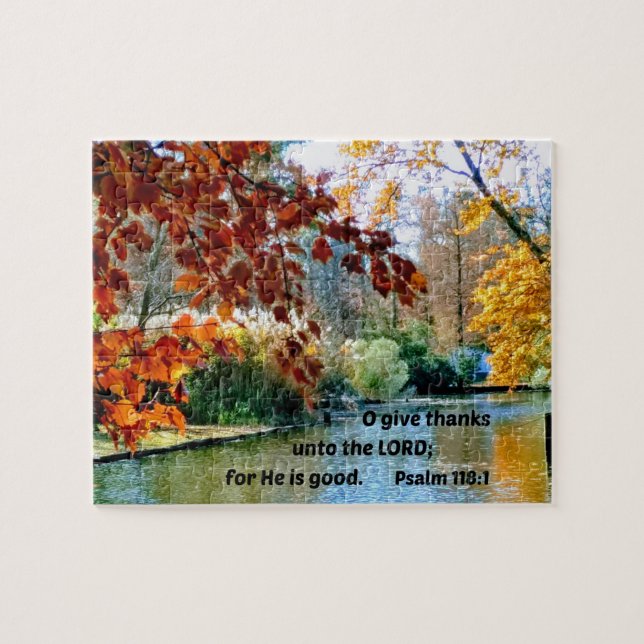 Psalm 118:1 O dankt dem Herrn für Er ist Puzzle (Horizontal)