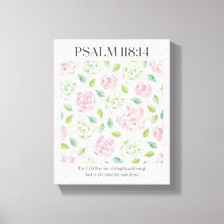 PSALM 118:1 Poster - Der Herr ist meine Stärke  Leinwanddruck