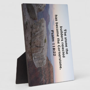 Psalm 118:22 Der Stein, den die Baumeister zurückg Fotoplatte