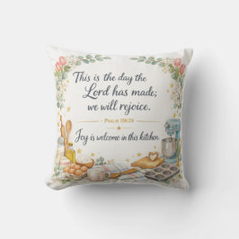 Psalm 118:24 Bible Verse, Messianic Jewish Decor Kissen