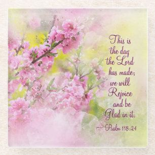 Psalm 118:24 Dies ist der Tag, den der Herr gemach Glasuntersetzer