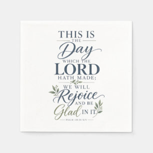 Psalm 118:24 KJV Dieser Tag Bibelvers Serviette