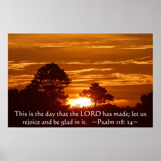 Psalm 118:24 Poster (Vorne)
