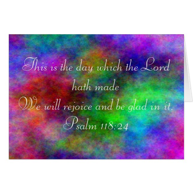 Psalm-118:24-Regenbogenkarte (Vorderseite (Horizontal))