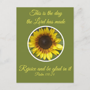 Psalm 118:24 Sonnenblume Postkarte