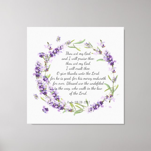 Psalm 118: 28 -119:1 Acryldruck Leinwanddruck (Vorderseite)