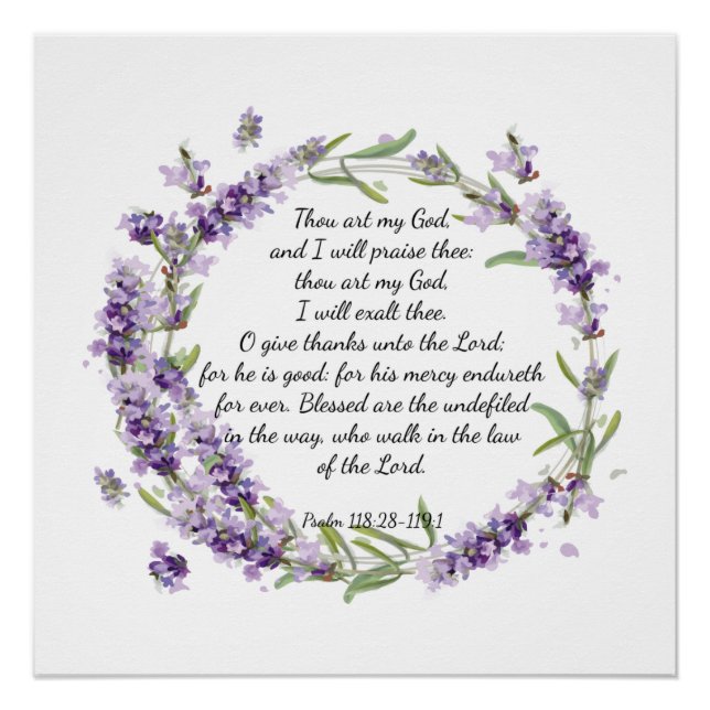 Psalm 118: 28 -119:1 Poster (Vorderseite)