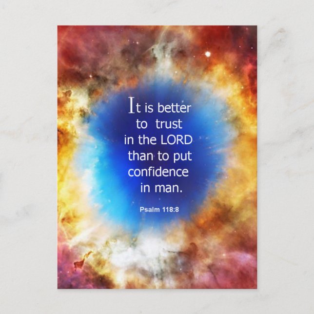 Psalm 118:8 postkarte (Vorderseite)