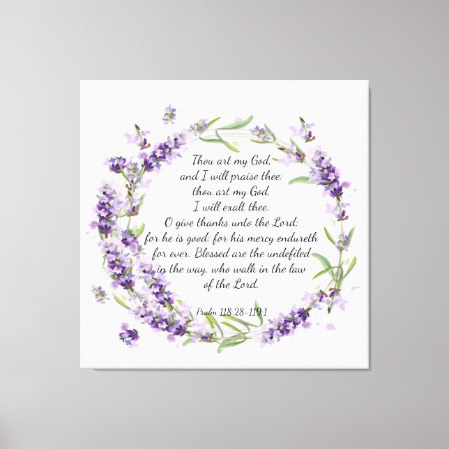 Psalm 118 Leinwand (Vorderseite)