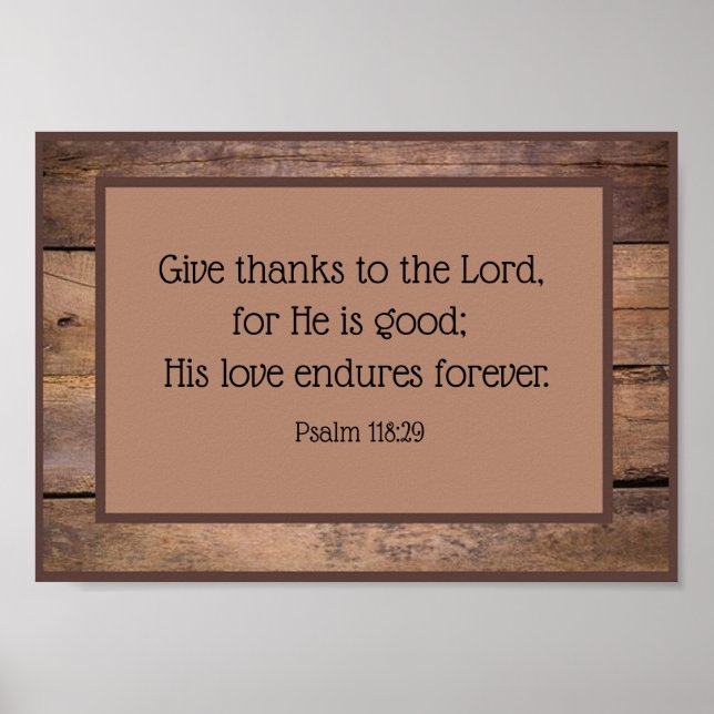 Psalm 118 Scripture Verse Poster (Vorne)