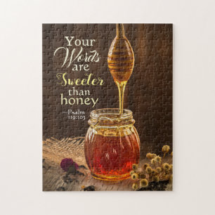 Psalm 119:103 Deine Worte sind süßer als Honig Puzzle