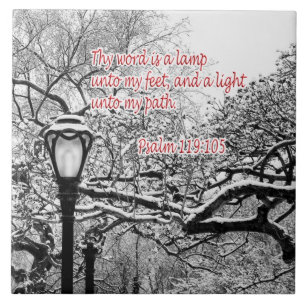 Psalm-119:105 Bibel-Vers-kundenspezifisches Fliese