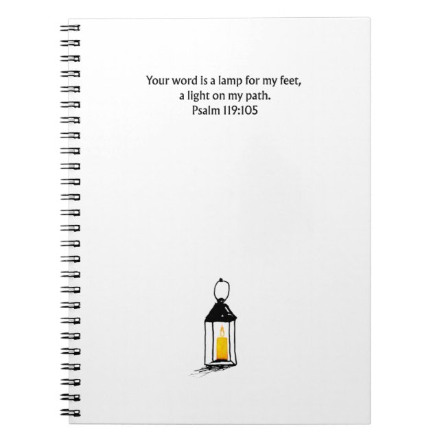 Psalm 119:105 Christian Journal Scripture Notebook Notizblock (Vorderseite)