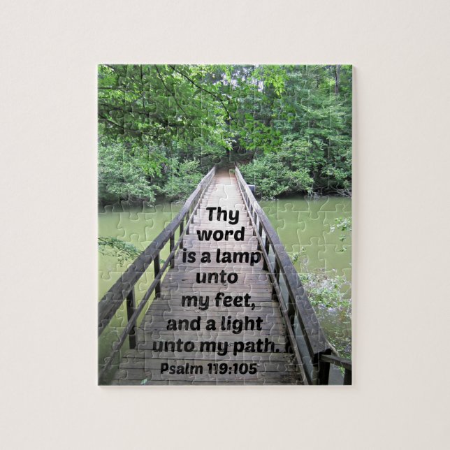Psalm 119:105 Dein Wort ist eine Lampe zu meinen F Puzzle (Vertikal)