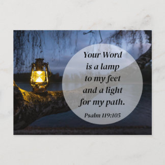 Psalm 119:105 Dein Wort ist eine Leuchte Postkarte