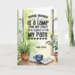 Psalm 119:105 Ihr Wort ist eine Lampe Bibel Verse Karte