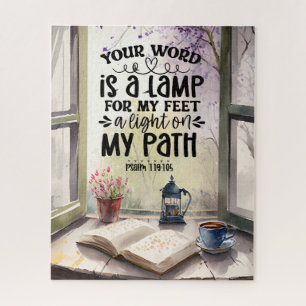 Psalm 119:105 Ihr Wort ist eine Lampe Bibel Verse Puzzle