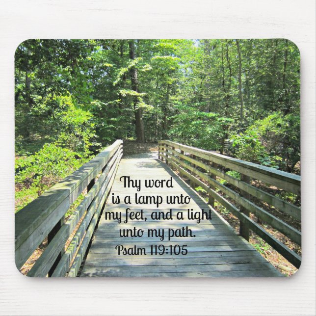 Psalm 119:105 Ihr Wort ist eine Lampe... Mousepad (Vorne)