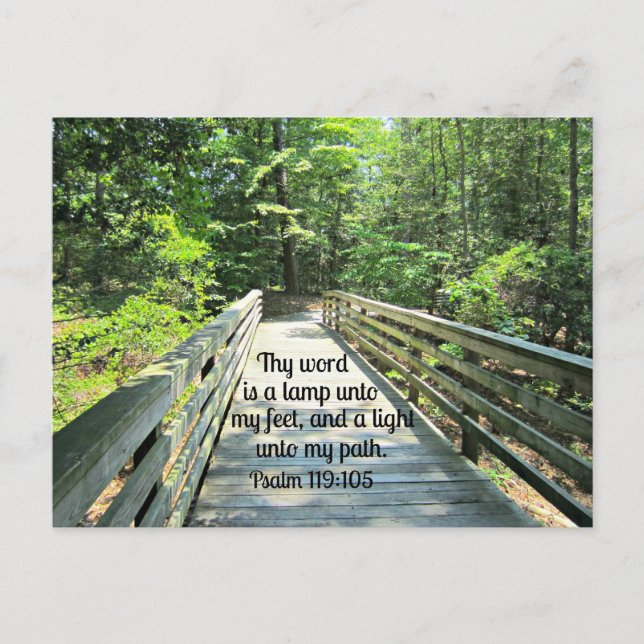 Psalm 119:105 Ihr Wort ist eine Lampe... Postkarte (Vorderseite)