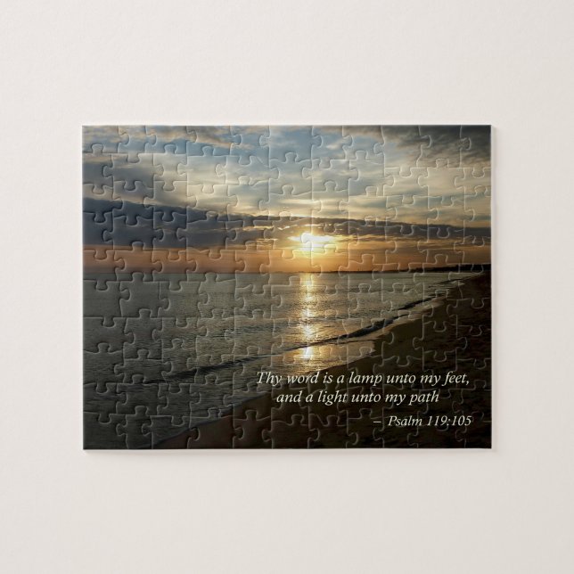 Psalm 119:105 Ihr Wort ist eine Lampe Puzzle (Horizontal)