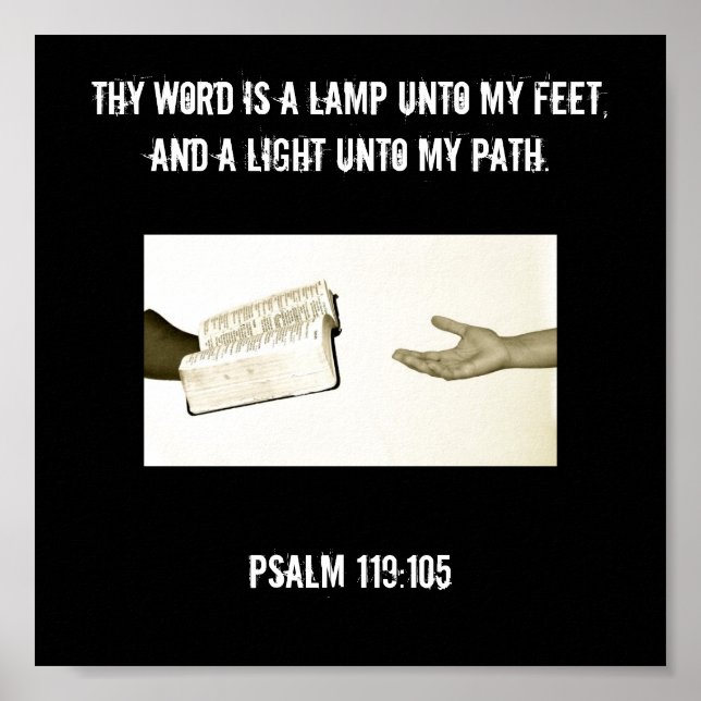 Psalm 119:105 Leinwand Poster (Vorne)