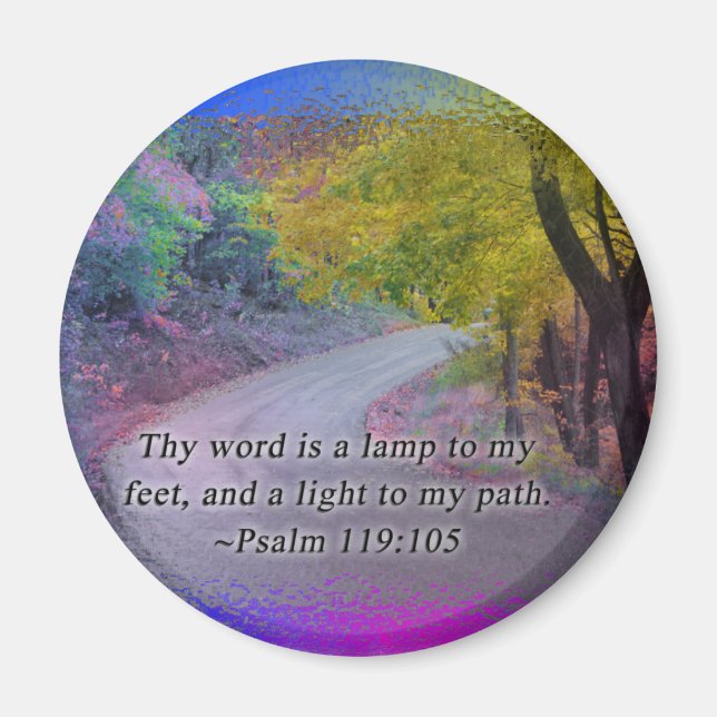 PSALM 119:105 THY WORD - LIGHT TO my PFAD - Magnet (Vorne)