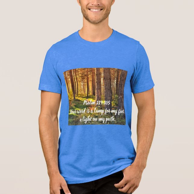 Psalm 119:105 Tri-Blend shirt (Vorderseite)