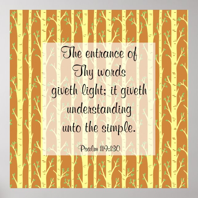 Psalm 119:130 Poster (Vorne)