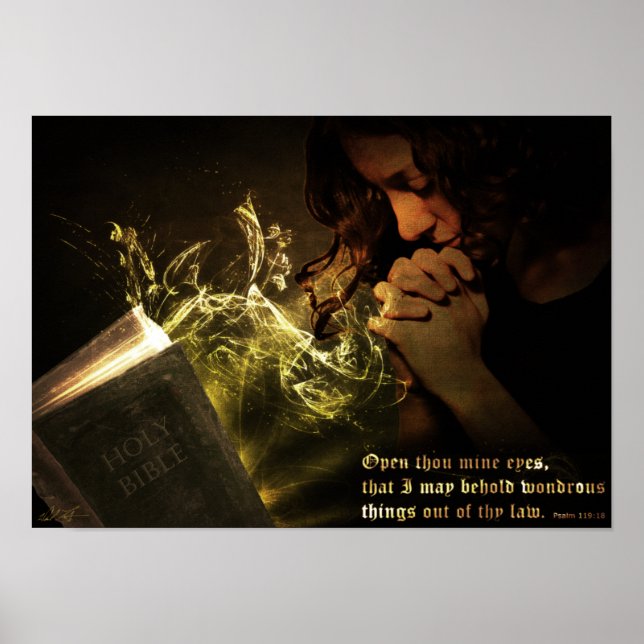Psalm 119:18 Print Poster (Vorne)