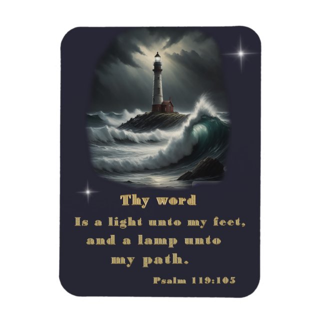 Psalm 119 Bibelvers Magnet (Vertikal)