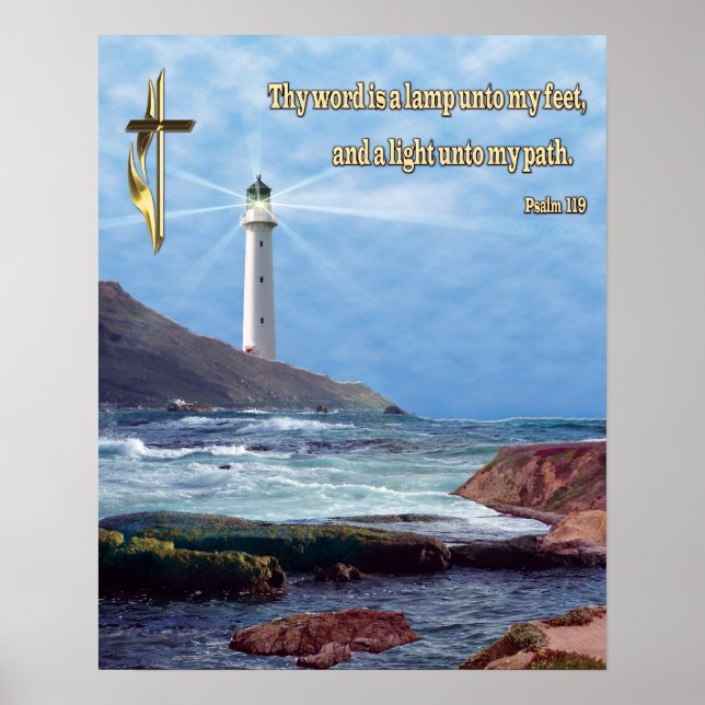 Psalm 119 Christliches Poster (Vorne)