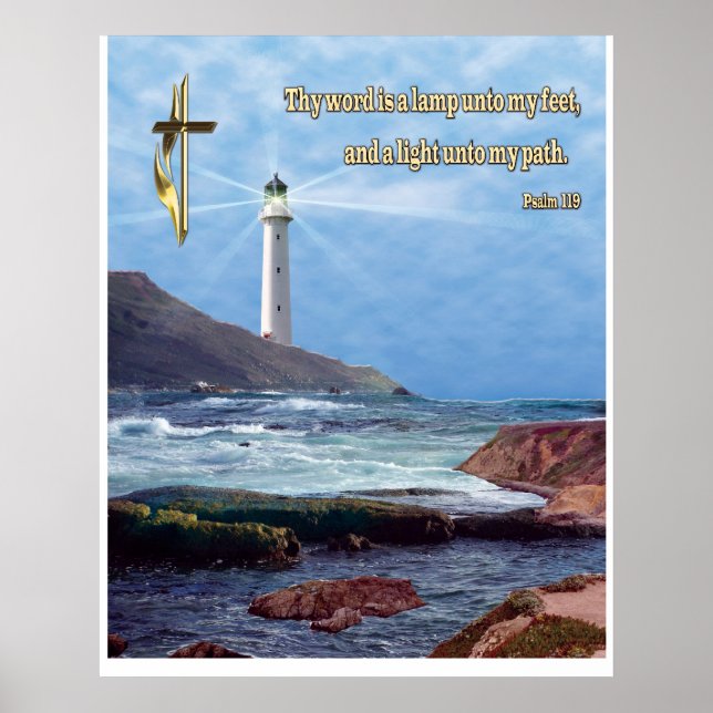Psalm 119 Christliches Poster (Vorne)