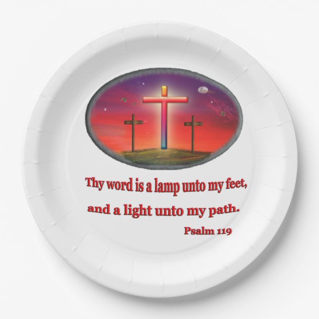 Psalm 119 Geschenke Pappteller (Vorderseite)